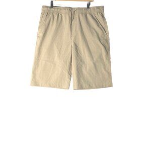 Nautica Mens School Uniform Khaki Shorts Tan Drawstring Pockets Stretch L‎ New